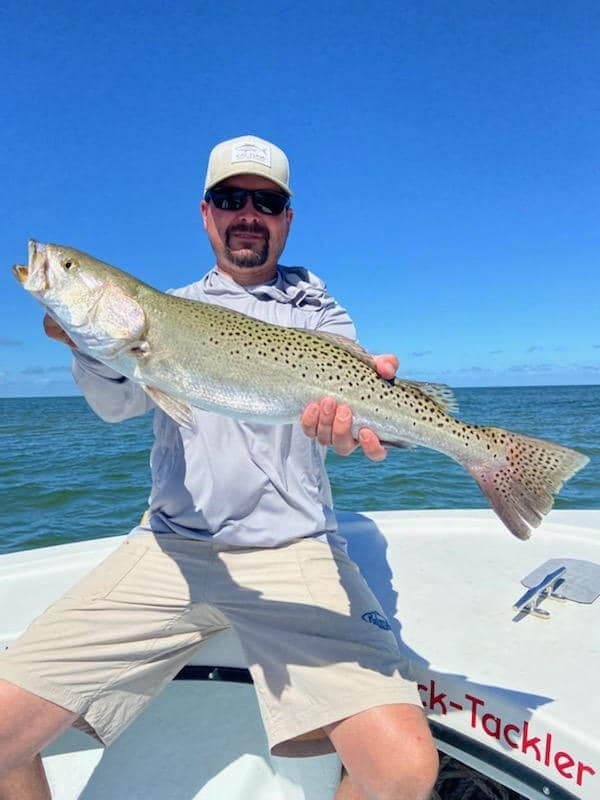 Mick caught a really nice speckled trout in Pamlico Sound.