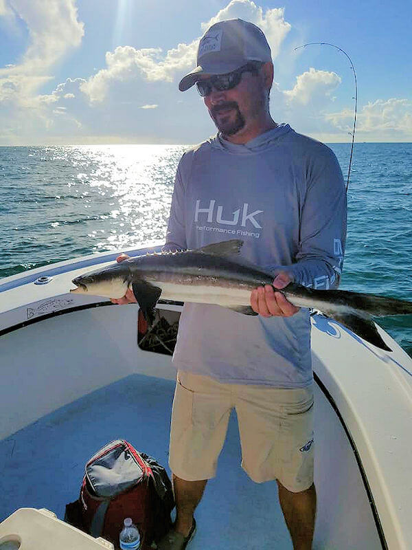 Mick had to release this undersized Cobia.