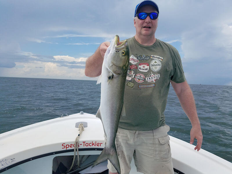Josh caught this nice 10 pound bluefish in the first week of September.